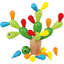 Bino Färgglada balansspel i trä, kaktus  