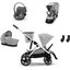 cybex GOLD Geschwisterset Gazelle S Silver Lava Grey inklusive Sitzeinheit Babyschale Cloud G i-Size Plus Lava Grey Plus  und Adapter