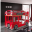 VIPACK Lit superposé enfant bus londonien bois 90x200 cm