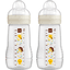 MAM Babyflasche Easy Active™ Größe 1 ab 0+M 270 ml, Biene/ Igel im Doppelpack