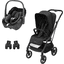 MAXI COSI Leona 2 barnevognsett Essential Black &amp; MAXI COSI bæresele Pebble 360 Essential Black 