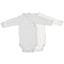 Alvi ® Pitkähihainen bodysuit 2-pack harmaa + valkoinen