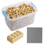 Katara Blocs de construction - 520 pièces avec boîte et plaque de base, beige