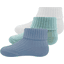 Ewers Dětské ponožky Rib s obálkou 3-Pack Zelená/béžová/tyrkysová