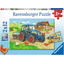 Ravensburger Puzzle 2x12 Teile - Baustelle und Bauernhof 