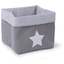 CHILDHOME Aufbewahrungsbox grau Streifen 32 x 32 x 29 cm
