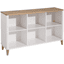 PAIDI Sideboard LOTTE & FYNN 6 offene Fächer Kreideweiß/Eiche