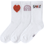 LÄSSIG Chaussettes de tennis enfants pack de 3 Little Gang Smile blanc