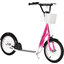 HOMCOM Kinderroller mit Vorderkorb rosa, weiß