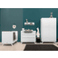 Bopita Ensemble lit enfant armoire 2 portes commode à langer plan Anne 60x120 cm bois blanc  