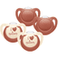 NUK Dummy For Nature Silicone 0-6 miesięcy, czerwony w zestawie 4 szt.