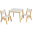 KidKraft® Moderni pöytä ja kaksi tuolia, valkoinen/puunvärinen

