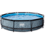 EXIT Zwembad ø 360 x 76 cm met filterpomp - Stone grijs