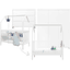 Bopita Babyzmmer Camille 3-teilig My First House 70 x 140 cm umbaubar weiß 
