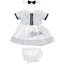 Baby Sweets 3tlg Set Kleid + Shorts + Mütze Lieblingsstücke Kleider weiß navy