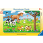 Ravensburger frame puzzle - coccolone amanti degli animali, 15 pezzi