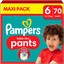 Pampers Baby-Dry housut, koko 6 Extra Large 14-19 kg, Maxi Pack (1 x 70 housua).