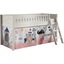 VIPACK Lit mezzanine enfant SCOTT Princess Sophie blanc 90x200 cm