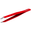 canal® Haarpinzette schräg, rot rostfrei 9 cm
