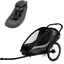 hamax Kinderfahrradanhänger Cocoon Zweisitzer grey/black inkl. Babysitz für Outback/Avenida und Traveller