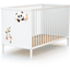 WEBABY Spjälsäng Renard Panda med paneler vit 60 x 120 cm