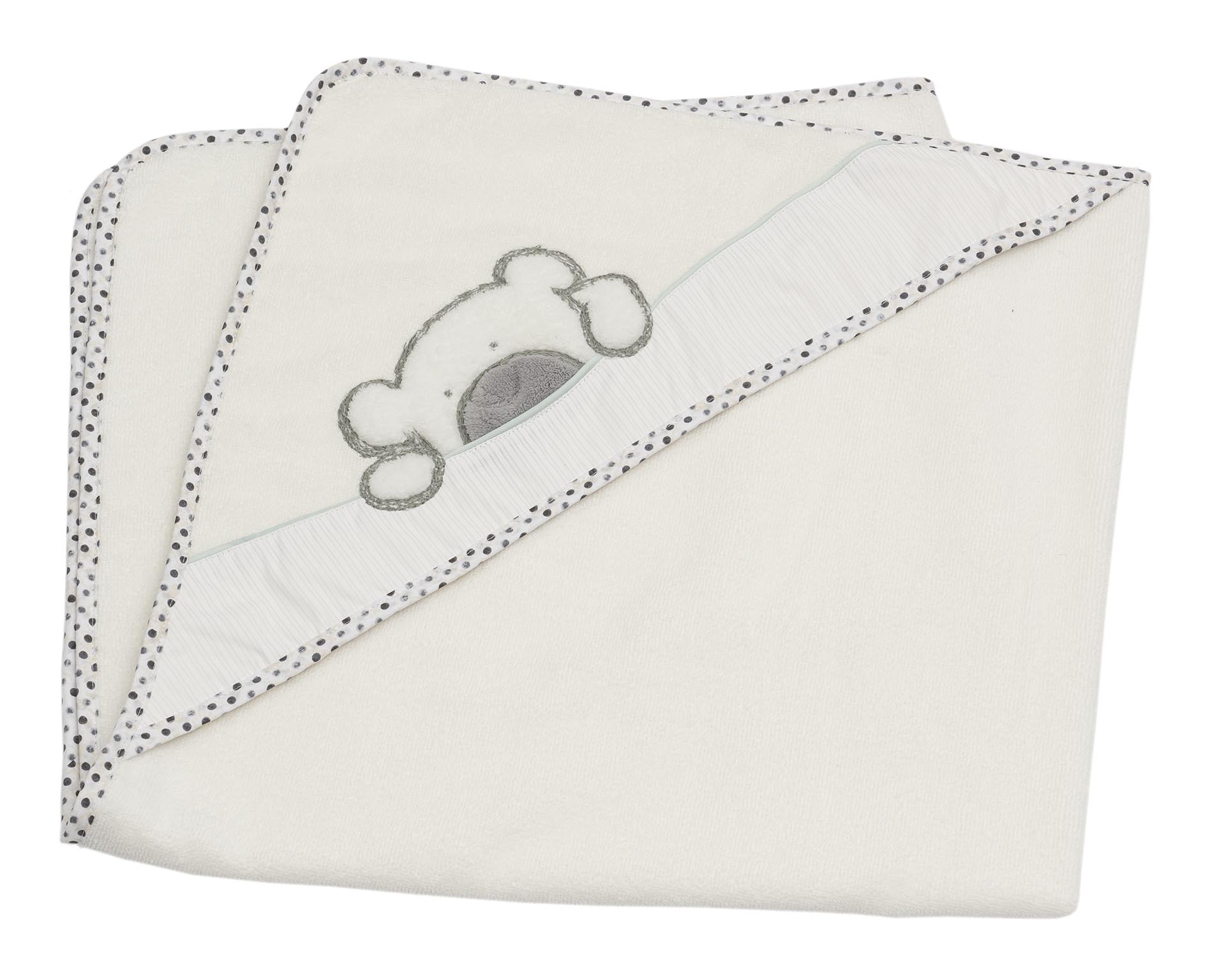 Be Be 's Collection Toalla baño con capucha Big Willi gris 100 x 100 cm