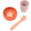 Done by Deer ™ Set de vaisselle en silicone First meal papaya
