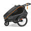 Qeridoo® Remorque de vélo enfant Kidgoo 2 FIDLOCK Edition orange