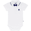 JACKY Body enfant manches courtes noeud papillon amovible blanc/bleu marine 