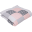 Ullenboom Manta de juegos Patchwork rosa gris 120x120 cm
 