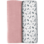 BEABA® Set di 2 panni per rigurgito Mirage, rosa/campo di fiori 120 x 120 cm 