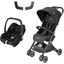 MAXI COSI Buggy Lara² Essential Black inkl. Babyschale CabrioFix i-Size Essential Black + Adapter