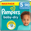 Pampers Baby-Dry Windeln, Gr. 5 Junior, 11-16kg, Maxi Pack (1 x 90 Windeln)