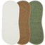 MEYCO Burp Cloths Terry Off white /Toffee/ Forest Green , 53 x 20 cm