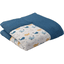 Ullenboom Tapis d'éveil piqué gaufré motif baleines bleu 140x140 cm