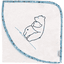 Sterntaler Asciugamano da bagno con cappuccio Elia 80 x 80 cm - bianco/azzurro
