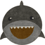 Tapis Petit Tapis enfant Shark grey Ø 110 cm