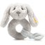 Steiff Soft Cuddly Friends Hoppie bunny gribe-legetøj med rangle, lysegrå