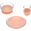 LÄSSIG Set para aprender a comer cristal y silicona apricot 