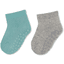 Sterntaler Lot de deux chaussettes ABS unies courtes vert clair 