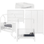 Bopita Babyzimmer Corsica My first house  3-teilig 60 x 120 weiß mit Wickelaufsatz