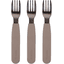 Filibabba  Pack de 3 tenedores de silicona - Gris cálido
