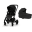 cybex GOLD Balios Black Black Barnevogn S Lux Moon inkludert barneseng S Lux Moon liggedel Black 