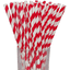 Luxentu Papier-Trinkhalme gestreift 20 cm 100er Set rot