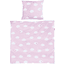 roba ložní set 2 dílná malé obláčky růžové 80 x 80 cm