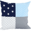 Ullenboom Federa cuscino a toppe 40 x 40 cm blu azzurro grigio 