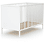 WEBABY Lit à barreaux Renard panneaux bois blanc 60x120 cm