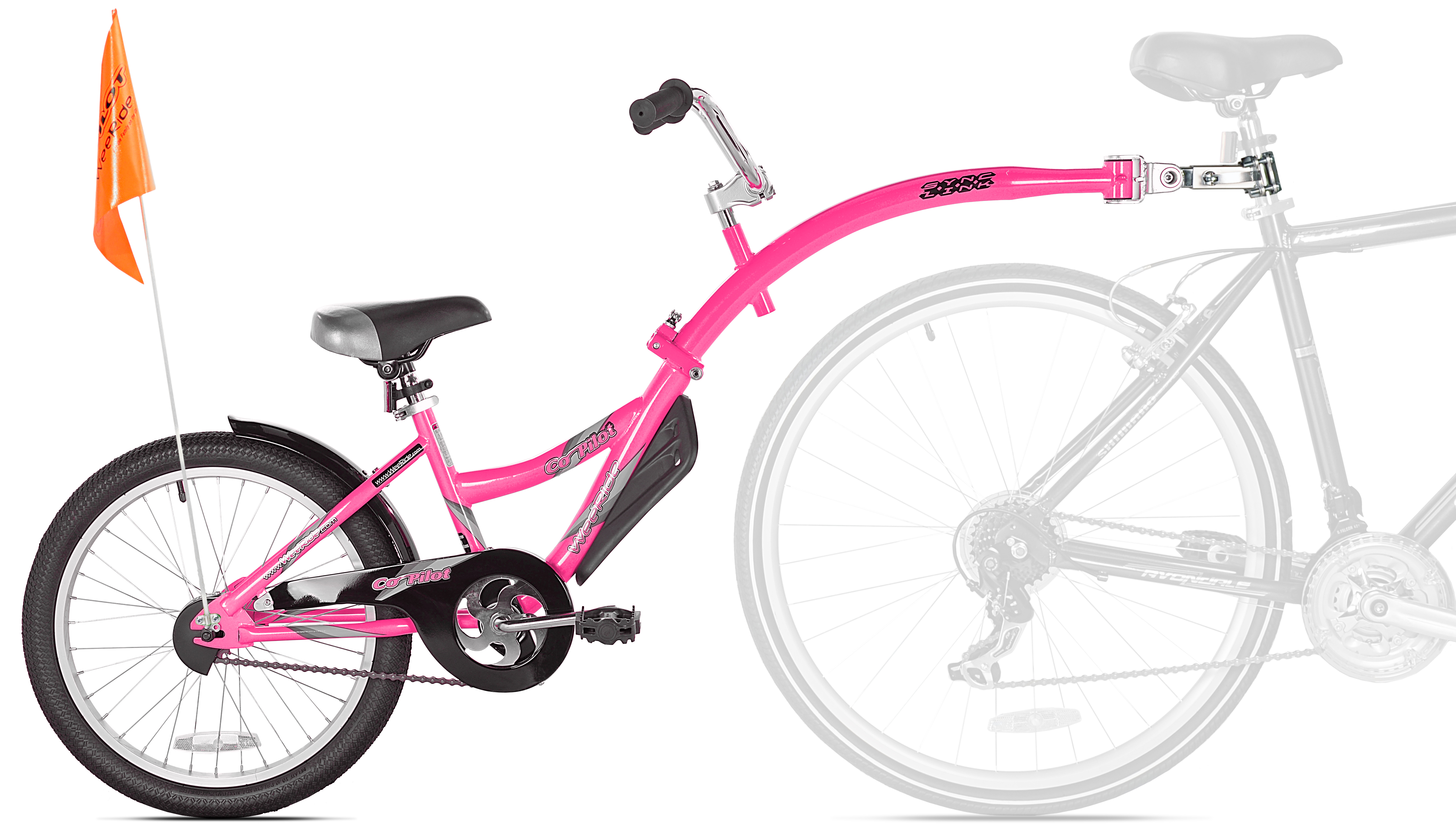 WeeRide Remorque de vélo enfant Tandem Copilot Pink 20 pouces