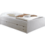 TICAA Doppelbett mit Schubkästen Erna Kiefer Weiß Weiß