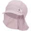 Sterntaler Schirmmütze mit Nackenschutz Leinencharakter rosa 